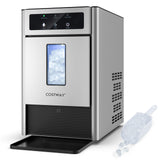 带冰勺和水盘的台面金块制冰机 Countertop Nugget Ice Maker with Ice Scoop and Water Tray