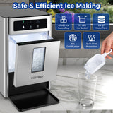 带冰勺和水盘的台面金块制冰机 Countertop Nugget Ice Maker with Ice Scoop and Water Tray