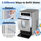 带冰勺和水盘的台面金块制冰机 Countertop Nugget Ice Maker with Ice Scoop and Water Tray