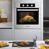 24 英寸单壁烤箱 2.47 立方英尺，带 5 种烹饪模式-银色 24 Inch Single Wall Oven 2.47Cu.ft with 5 Cooking Modes-Silver