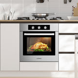 24 英寸单壁烤箱 2.47 立方英尺，带 5 种烹饪模式-银色 24 Inch Single Wall Oven 2.47Cu.ft with 5 Cooking Modes-Silver