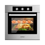 24 英寸单壁烤箱 2.47 立方英尺，带 5 种烹饪模式-银色 24 Inch Single Wall Oven 2.47Cu.ft with 5 Cooking Modes-Silver