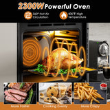 24 英寸单壁烤箱 2.47 立方英尺，带 5 种烹饪模式-银色 24 Inch Single Wall Oven 2.47Cu.ft with 5 Cooking Modes-Silver