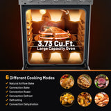 24 英寸独立式天然气灶，带 4 个燃烧器炉灶 24 Inches Freestanding Natural Gas Range with 4 Burners Cooktop