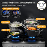 24 英寸独立式天然气灶，带 4 个燃烧器炉灶 24 Inches Freestanding Natural Gas Range with 4 Burners Cooktop