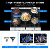 30 英寸 120V 天然气灶，带 5 个燃烧器炉灶 30 Inches 120V Natural Gas Range with 5 Burners Cooktop