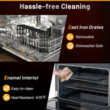 36 英寸独立式天然气灶，带 6 个燃烧器炉灶 36 Inches Freestanding Natural Gas Range with 6 Burners Cooktop