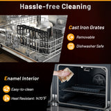 48 英寸独立式天然气灶，带 7 个燃烧器炉灶 48 Inches Freestanding Natural Gas Range with 7 Burners Cooktop