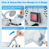 300W 商用双刀片安全开关碎冰机-灰色 300W Commercial Ice Crusher with Dual Blades and Safety Switch-Gray