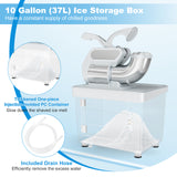 300W 商用双刀片安全开关碎冰机-灰色 300W Commercial Ice Crusher with Dual Blades and Safety Switch-Gray