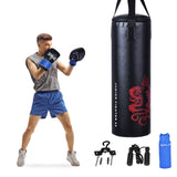 5 件 40 磅填充拳击套装带跳绳和手套 5 Pieces 40Lbs Filled Punching Boxing Set with Jump Rope and Gloves