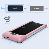 2.25 HP 步行垫带 LED 显示和遥控器-粉色 2.25 HP Walking Pad with LED Display and Remote Control-Pink