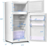 2门冷轧板紧凑型冰箱-白色 2 Doors Cold-rolled Sheet Compact Refrigerator-White