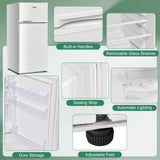 2门冷轧板紧凑型冰箱-白色 2 Doors Cold-rolled Sheet Compact Refrigerator-White