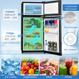 2门冷轧板紧凑型冰箱-黑色 2 Doors Cold-rolled Sheet Compact Refrigerator-Black