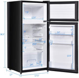 2门冷轧板紧凑型冰箱-黑色 2 Doors Cold-rolled Sheet Compact Refrigerator-Black