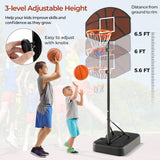 篮球框 5.6-6.5 英尺，高度可调节，适合儿童，带防碎篮板 Basketball Hoop 5.6-6.5 FT Height Adjustable for Kids with Shatterproof Backboard