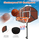 篮球框 5.6-6.5 英尺，高度可调节，适合儿童，带防碎篮板 Basketball Hoop 5.6-6.5 FT Height Adjustable for Kids with Shatterproof Backboard