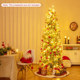 6/7.5/9 英尺预亮人造圣诞树雪植铰链 - 7.5 英尺 6/7.5/9 Feet Pre-Lit Artificial Christmas Tree Snow Flocked Hinged-7.5 Feet