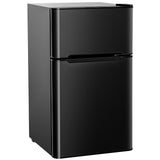 3.2 立方英尺紧凑型不锈钢冰箱 - 黑色 3.2 cu ft. Compact Stainless Steel Refrigerator-Black