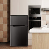 3.2 立方英尺紧凑型不锈钢冰箱 - 黑色 3.2 cu ft. Compact Stainless Steel Refrigerator-Black