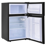 3.2 立方英尺紧凑型不锈钢冰箱 - 黑色 3.2 cu ft. Compact Stainless Steel Refrigerator-Black