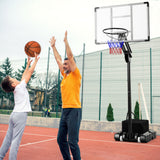 4.9-10 英尺可调节篮球框，带防碎篮板 4.9-10 Feet Adjustable Basketball Hoop with Shatterproof Backboard