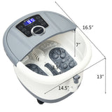 便携式电动足浴指压滚轮电动按摩器-灰色 Portable Electric Foot Spa Bath Shiatsu Roller Motorized Massager-Gray