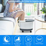 便携式电动足浴指压滚轮电动按摩器-灰色 Portable Electric Foot Spa Bath Shiatsu Roller Motorized Massager-Gray