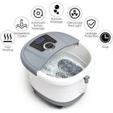 便携式电动足浴指压滚轮电动按摩器-灰色 Portable Electric Foot Spa Bath Shiatsu Roller Motorized Massager-Gray