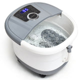 便携式电动足浴指压滚轮电动按摩器-灰色 Portable Electric Foot Spa Bath Shiatsu Roller Motorized Massager-Gray