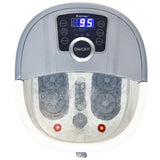 便携式电动足浴指压滚轮电动按摩器-灰色 Portable Electric Foot Spa Bath Shiatsu Roller Motorized Massager-Gray