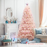 6/7 英尺人造圣诞树铰接全枞树 - 7 英尺 6/7 Feet Artificial Christmas Tree Hinged Full Fir Tree-7 ft