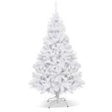 6'/7.5'/9' 铰链人造圣诞树，带金属支架 - 6 英尺 6' / 7.5' / 9' Hinged Artificial Christmas Tree with Metal Stand-6 ft