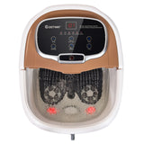 便携式一体式加热足部泡泡水疗浴缸电动按摩器-咖啡 Portable All-In-One Heated Foot Bubble Spa Bath Motorized Massager-Coffee