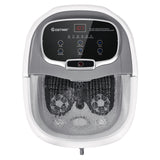 便携式一体式加热足部泡泡水疗浴缸电动按摩器-灰色 Portable All-In-One Heated Foot Bubble Spa Bath Motorized Massager-Gray