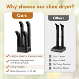 防臭、防霉、防细菌 4 鞋电烘干机带定时器-黑色 Prevent Odor Mold & Bacteria 4 Shoe Electric Dryer with Timer-Black