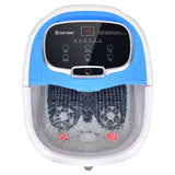 便携式一体式加热足部泡泡水疗浴缸电动按摩器-蓝色 Portable All-In-One Heated Foot Bubble Spa Bath Motorized Massager-Blue