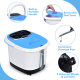 便携式一体式加热足部泡泡水疗浴缸电动按摩器-蓝色 Portable All-In-One Heated Foot Bubble Spa Bath Motorized Massager-Blue