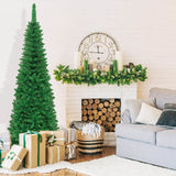 6.5 英尺预亮铰链人造铅笔圣诞树 - 6.5 英尺 6.5 Feet Pre-Lit Hinged Artificial Pencil Christmas Tree-6.5 ft