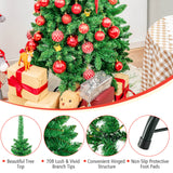 6.5 英尺预亮铰链人造铅笔圣诞树 - 6.5 英尺 6.5 Feet Pre-Lit Hinged Artificial Pencil Christmas Tree-6.5 ft