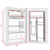 3.2 立方英尺迷你宿舍紧凑型冰箱-黑色 3.2 cu.ft. Mini Dorm Compact Refrigerator-Black