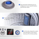 7.7 磅便携式自动洗衣机带排水泵 7.7 lbs Portable Automatic Laundry Washing Machine with Drain Pump
