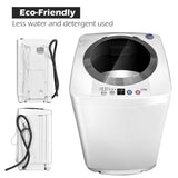 7.7 磅便携式自动洗衣机带排水泵 7.7 lbs Portable Automatic Laundry Washing Machine with Drain Pump