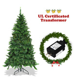 预亮人造半国家圣诞树，带 8 种闪光模式 - 5 英尺 Pre-Lit Artificial Half National Christmas Tree with 8 Flash Modes-5 ft