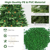 7.5 英尺人造圣诞树，带 LED 灯和松果 7.5 ft Artificial Christmas Tree with LED Lights and Pine Cones