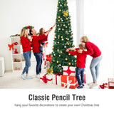 PVC 人造细铅笔圣诞树 - 9 英尺 PVC Artificial Slim Pencil Christmas Tree-9'