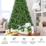 优质人造铰链 PVC 圣诞树，带金属支架，9 英尺 Premium Artificial Hinged PVC Christmas Tree with Metal Stand-9 ft