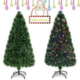 人工预点燃光纤 PVC 圣诞树 - 5 英尺 Artificial  Pre-Lit Fiber Optic PVC Christmas Tree-5 ft