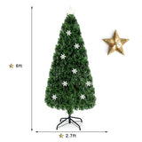 4 / 5 / 6 英尺 LED 光学人造雪花圣诞树 4 / 5 / 6 Feet LED Optic Artificial Christmas Tree with Snowflakes